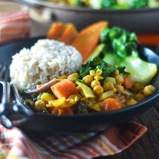 Pumpkin Curry Chickpea Stew