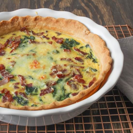 Spinach and Bacon Quiche