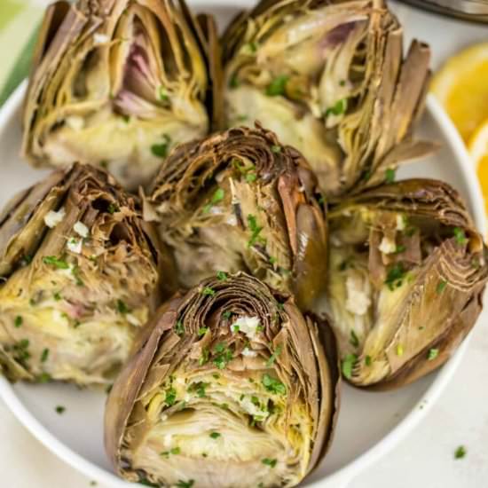 Instant Pot Steamed Artichokes