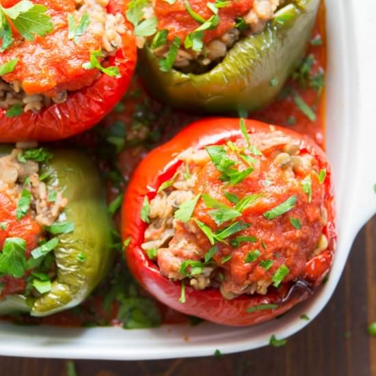 Vegan Italian Stuffed Peppers