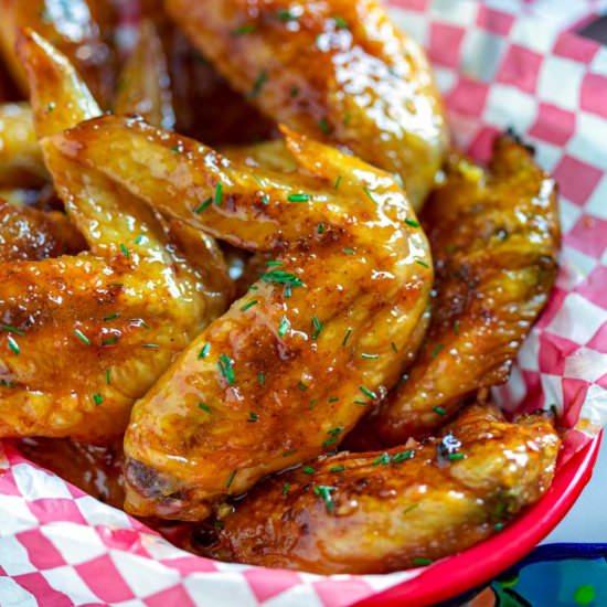 Grilled Honey Garlic Chicken Wings