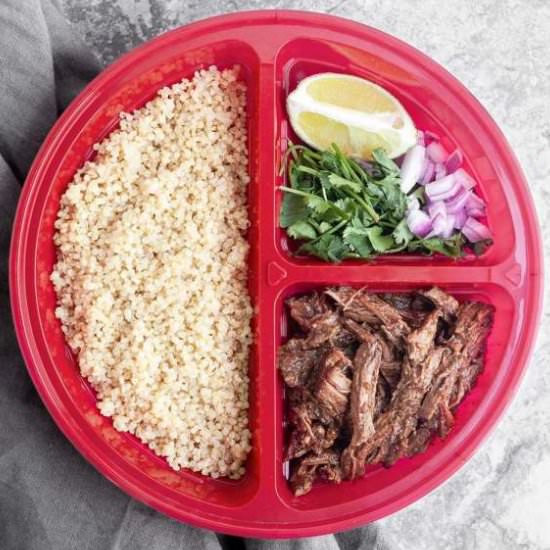 Instant Pot Beef Barbacoa Meal Prep