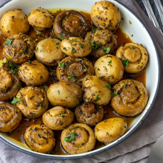 Herbed Mushrooms with White Wine