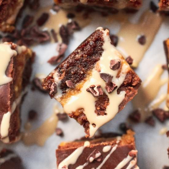 PB Coffee Crunch Choc Slices