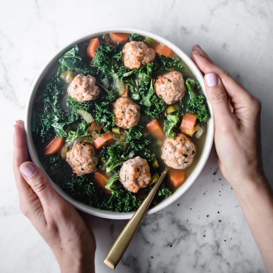 Soul Food Chicken Meatball Soup