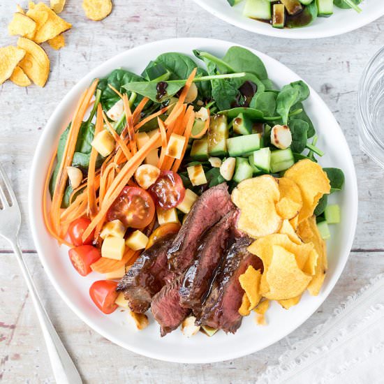 Beef, Macadamia, Kumara Crisp Salad