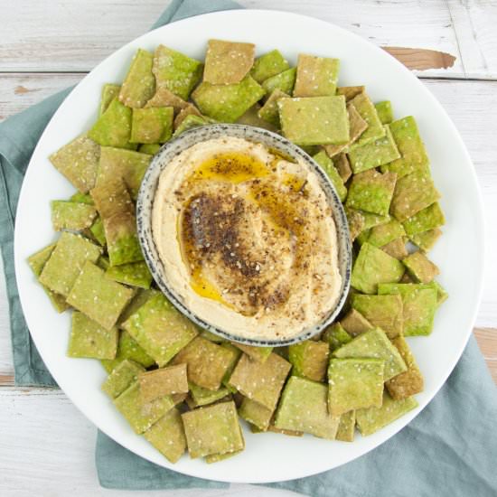 Spinach & Sesame Crackers