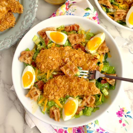 Chicken and Waffle Salad