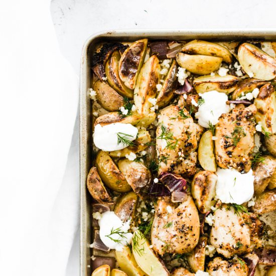 Greek Sheet Pan Chicken and Potato
