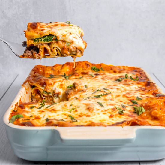Spinach & Beef Lasagna