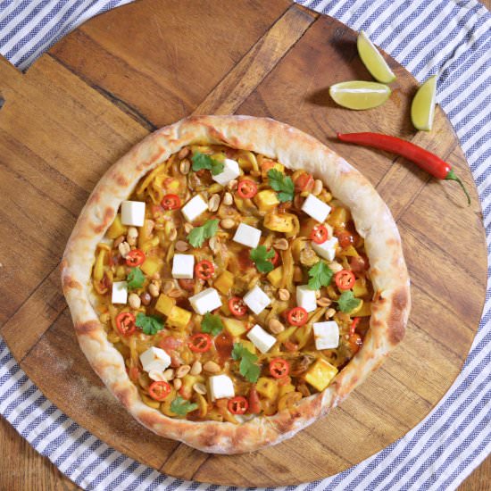 Mushroom Curry Pizza