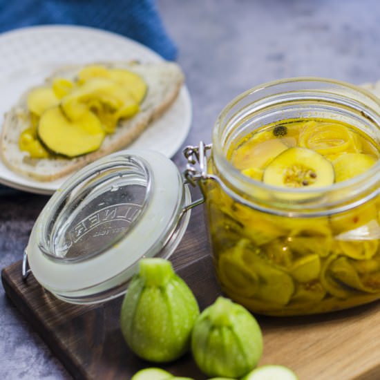Quick Courgette & Shallot Pickle