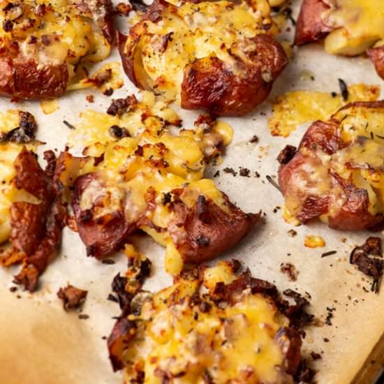 New Potatoes, Crushed and Roasted