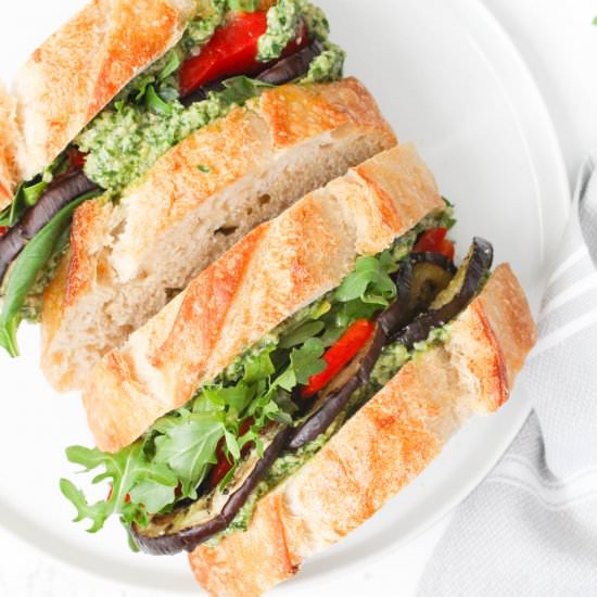 Roasted Eggplant Sandwiches