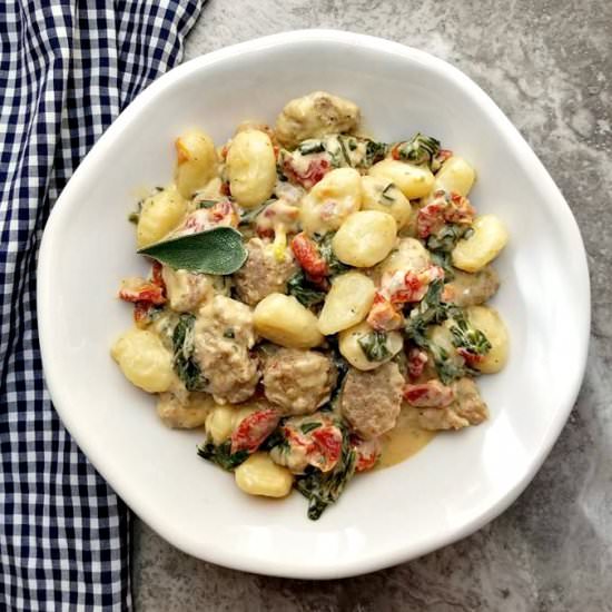 Creamy Spinach Sausage Gnocchi