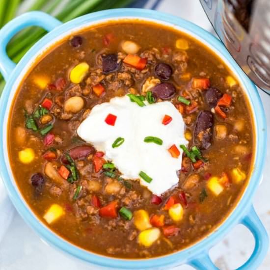 Instant Pot Three Bean Chili