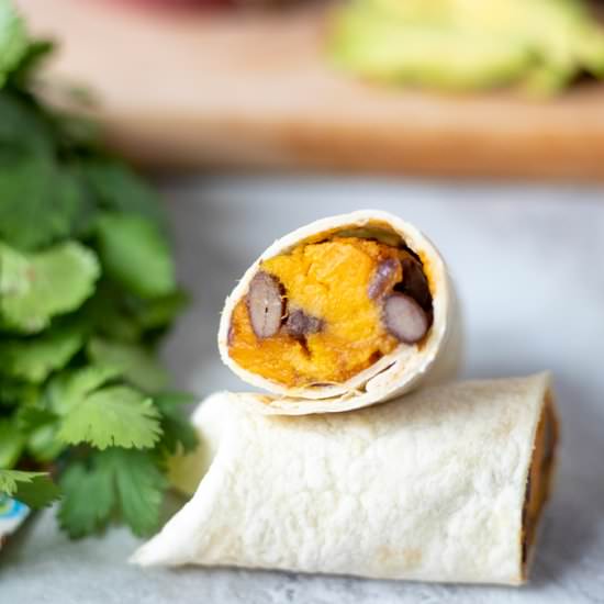 Sweet Potato Black Bean Burritos