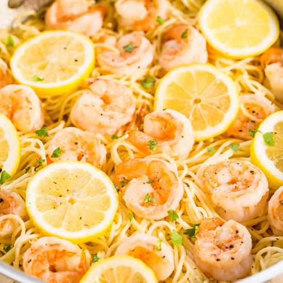 Garlic Shrimp & Angel Hair Pasta