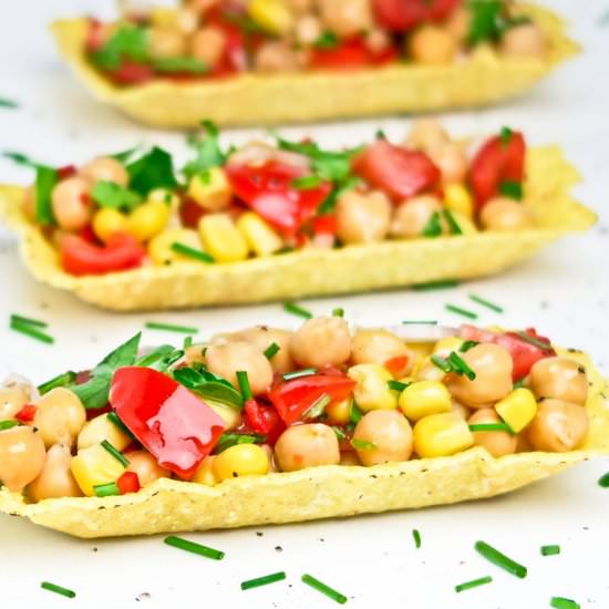 Vegan chickpea taco bites
