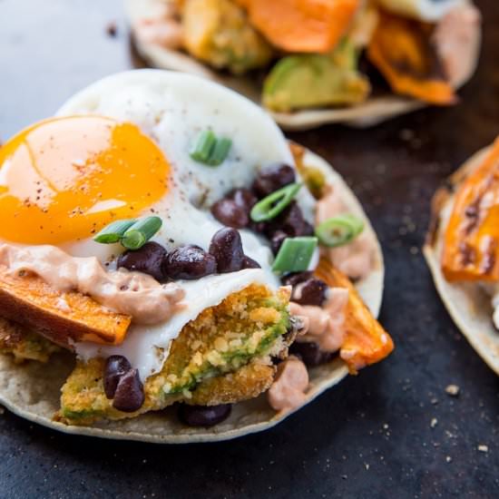 Crispy Baked Avocado Breakfast Taco