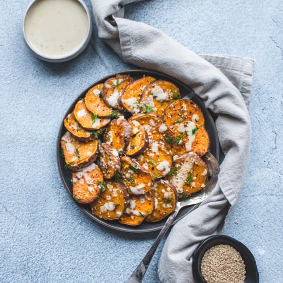 Roasted Sesame Sweet Potatoes