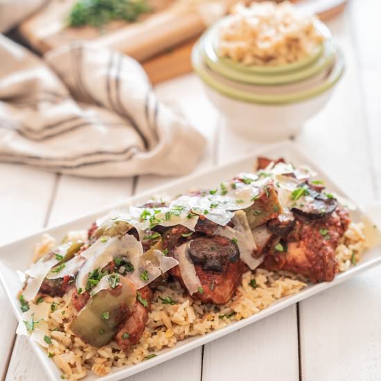 Easy Slow Cooker Chicken Cacciatore