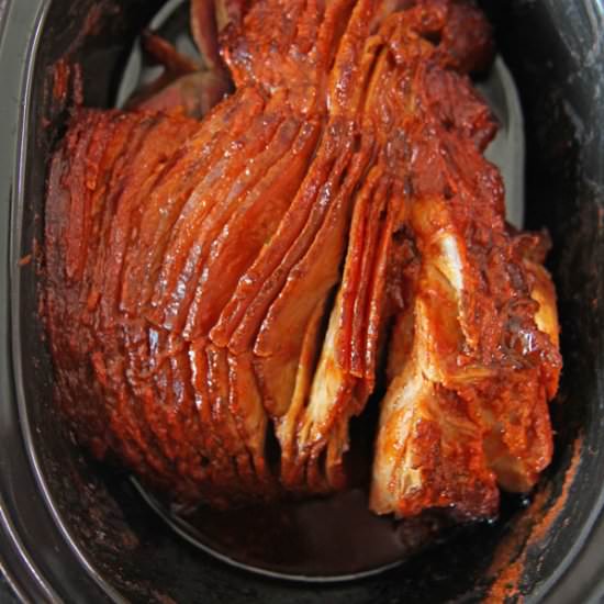 Slow Cooker Gochujang Glazed Ham