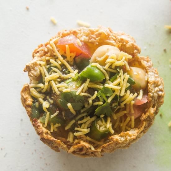 Indian Aloo tokri chaat