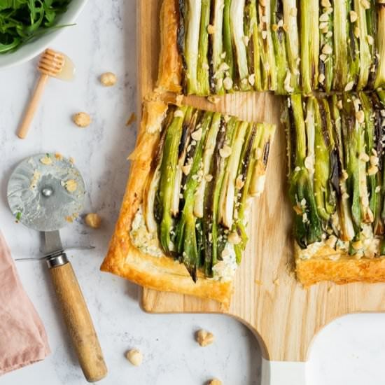 Charred Spring Onion Tart