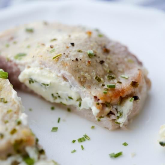 Cream Cheese Chive Pork Chops