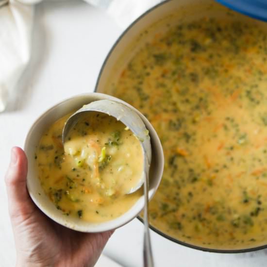 Gluten Free Broccoli Cheddar Soup