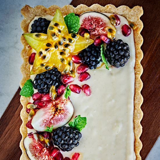 Lime Curd & Mascarpone Fruit Tart