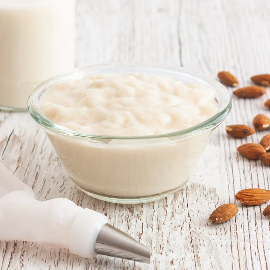 Eggless Almond Milk Pastry Cream
