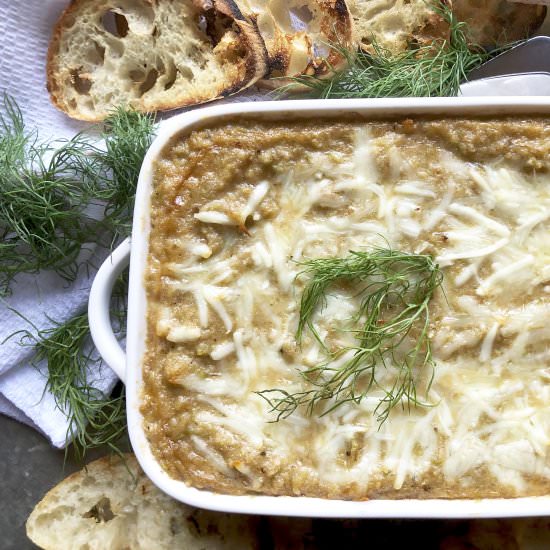 caramelized fennel cheese dip