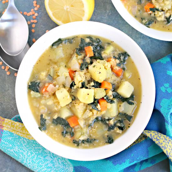 Red Lentil Potato Soup