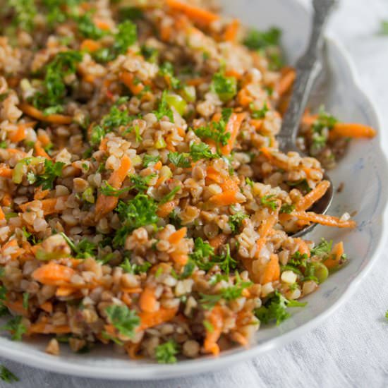 Roasted Buckwheat Salad – Vegan