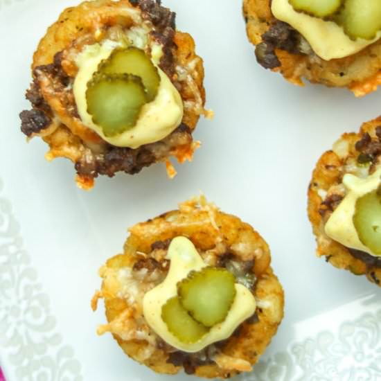 Cheeseburger Tater Tot Cups