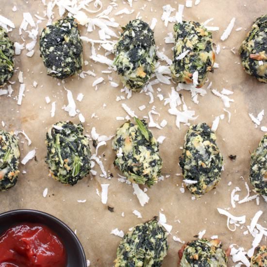 Spinach and kale tots