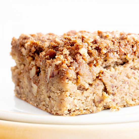 Vegan GF Banana Bread Coffee Cake