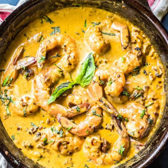 Keto Sun Dried Tomato Shrimp