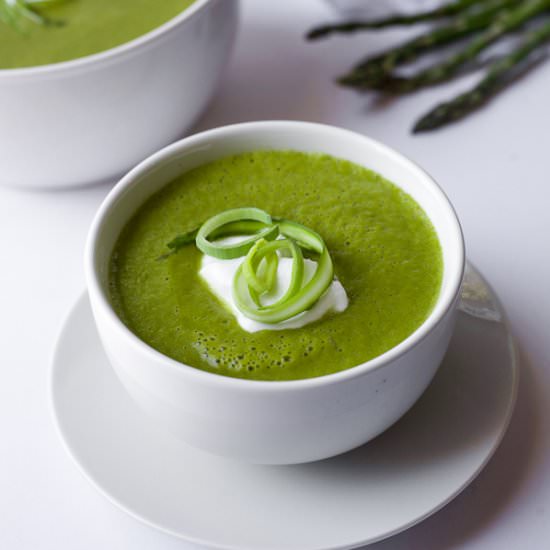 Spring Leek and Asparagus Soup