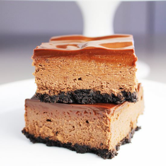 Triple Chocolate Cheesecake Bars