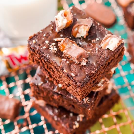 Twix Caramel Brownies
