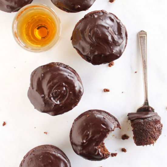 chocolate whiskey zucchini cupcakes