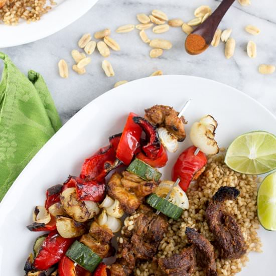 Nigerian spiced kebabs (Suya)
