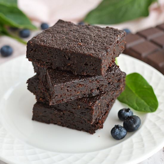 Blueberry & Spinach Brownies
