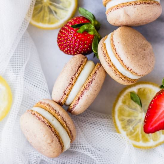 Strawberry Lemon Macarons