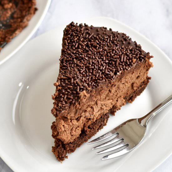 Chocolate Brownie Cheesecake {GF}