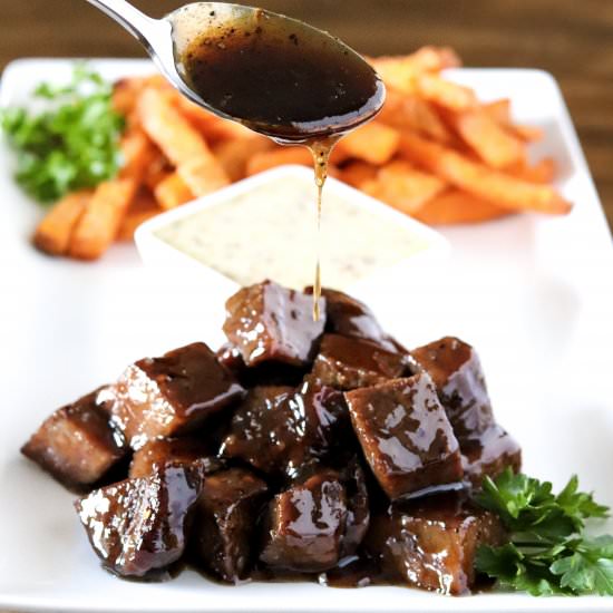 Root Beer Beef Bites with Aioli