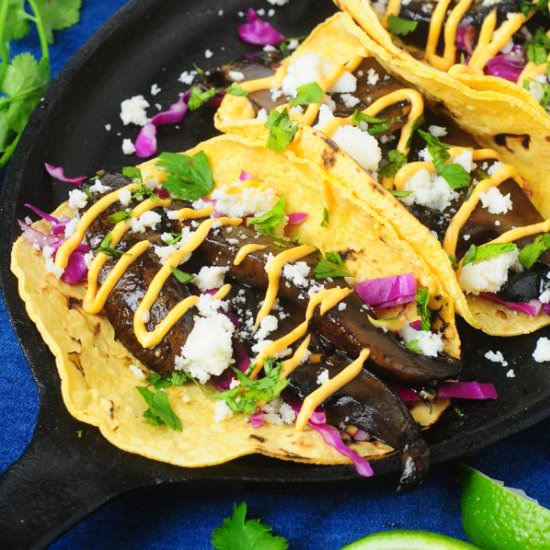 Teriyaki Mushroom Tacos